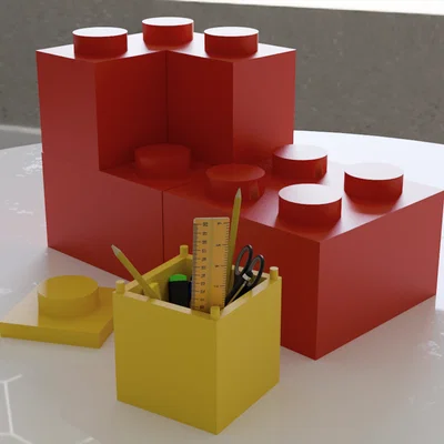 Lego School Box – Hộp đựng văn phòng phẩm & lưu trữ kiểu LEGO