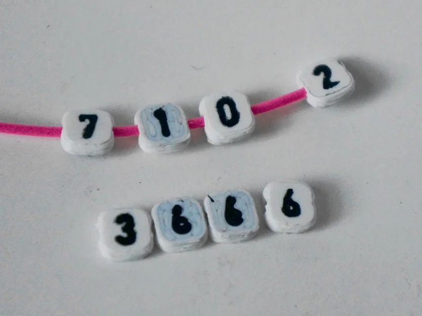 Bộ sưu tập hạt chữ cái và số (Letter Beads) in 3D cho vòng tay - Image 2