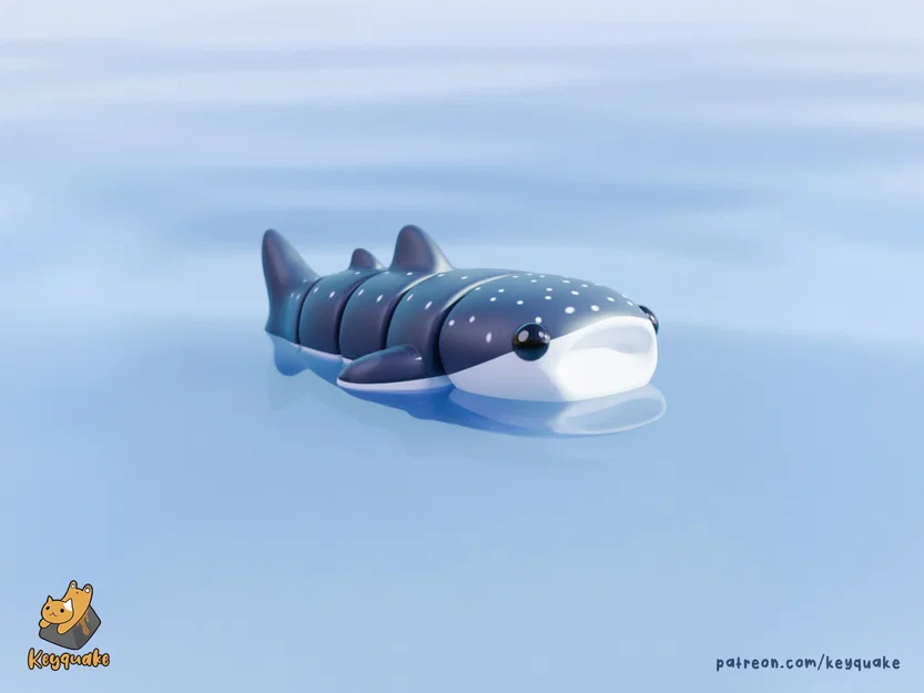 Flexi Whale Shark – Cá mập voi flexi dễ thương dạng móc khóa - Image 1