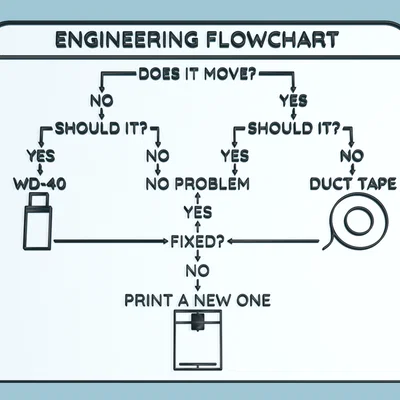 Bảng Sơ Đồ Quy Trình Kỹ Thuật (Engineering Flowchart) Cho Dân 3D
