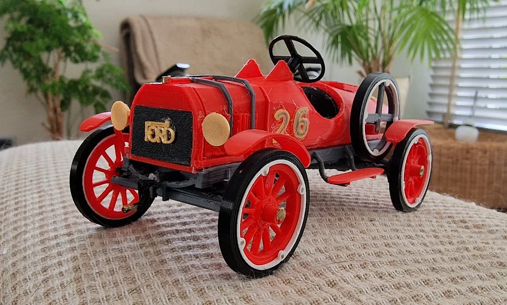 Mô hình xe đua cổ điển Ford T 1917 - Tự in 3D đơn giản và đẹp mắt - Image 3