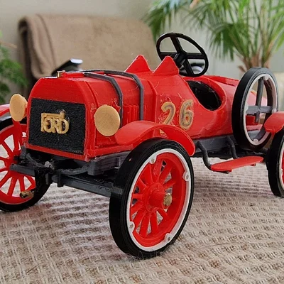 Mô hình xe đua cổ điển Ford T 1917 - Tự in 3D đơn giản và đẹp mắt