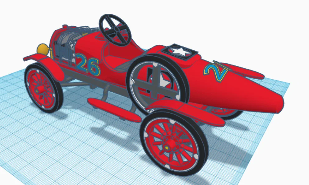 Mô hình xe đua cổ điển Ford T 1917 - Tự in 3D đơn giản và đẹp mắt - Image 7