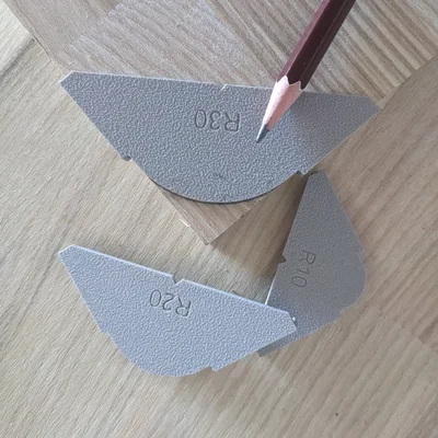 Bộ Thước Căn Bo Góc Gỗ R5-R60 (Round Corner Templates)