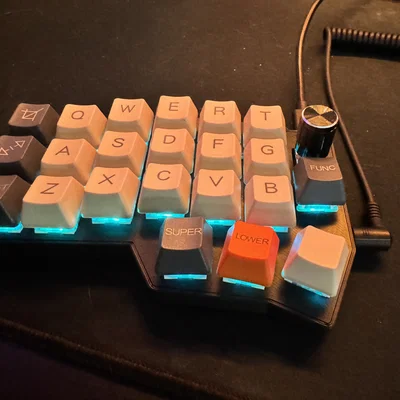 Case mới Corne (crkbd) split keyboard V4.1 kèm plate gia cường