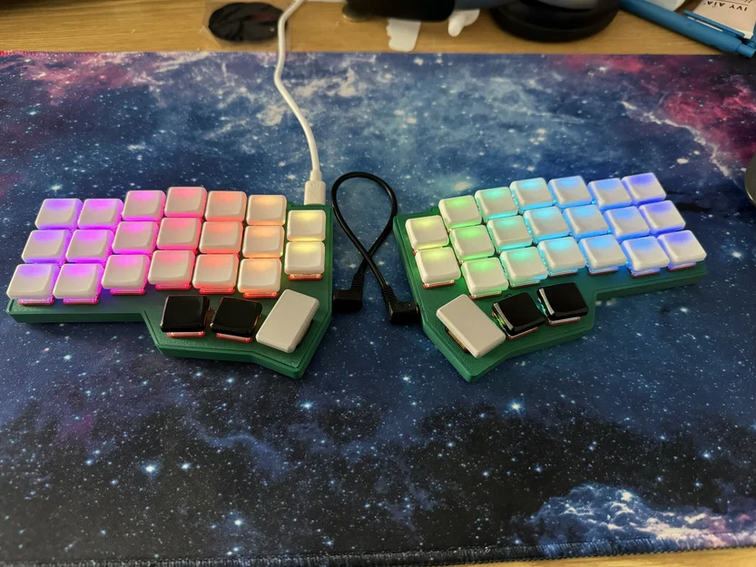 Bộ case và plate 3D cho bàn phím Corne (crkbd) v4.1 Kailh Choc v1 - Image 1