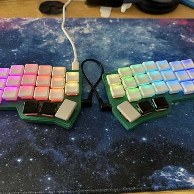 Bộ case và plate 3D cho bàn phím Corne (crkbd) v4.1 Kailh Choc v1