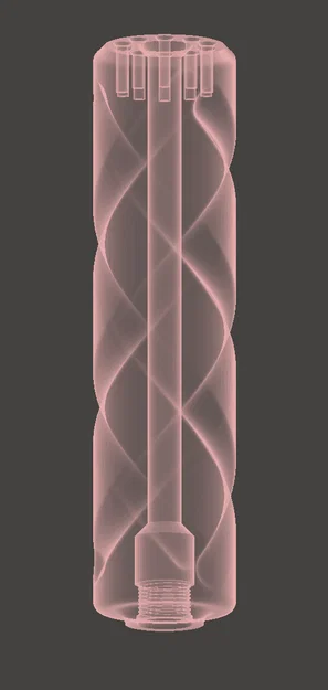 Ống giảm thanh giả Airsoft 150x38mm (Mock Suppressor Fluted) - Image 3