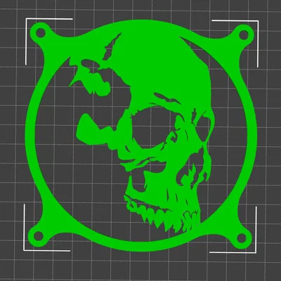 Lưới bảo vệ quạt tản nhiệt 120mm hình đầu lâu độc đáo cho PC