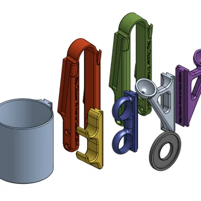 Nexus Rollator Walker Cup and Accesory Holder Ver 1.2