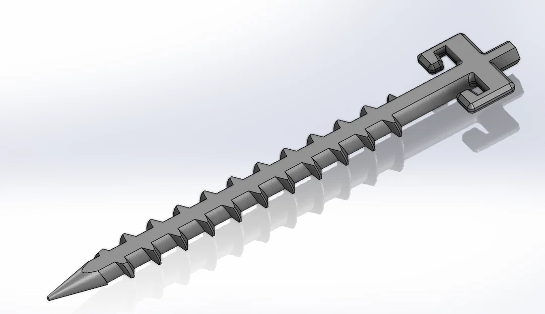Cọc vít giữ lều 3D printing (Tent screw peg) chắc chắn cho cắm trại - Image 1