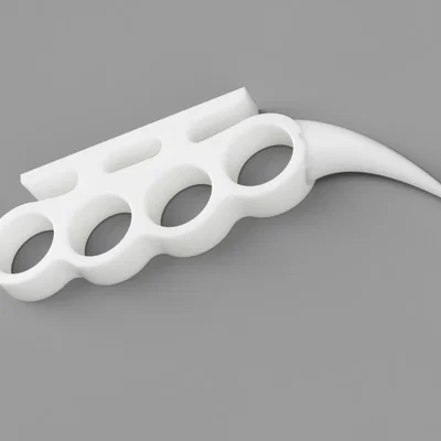 Dao rạch thùng cá tính thiết kế kiểu Brass Knuckle cho máy in 3D