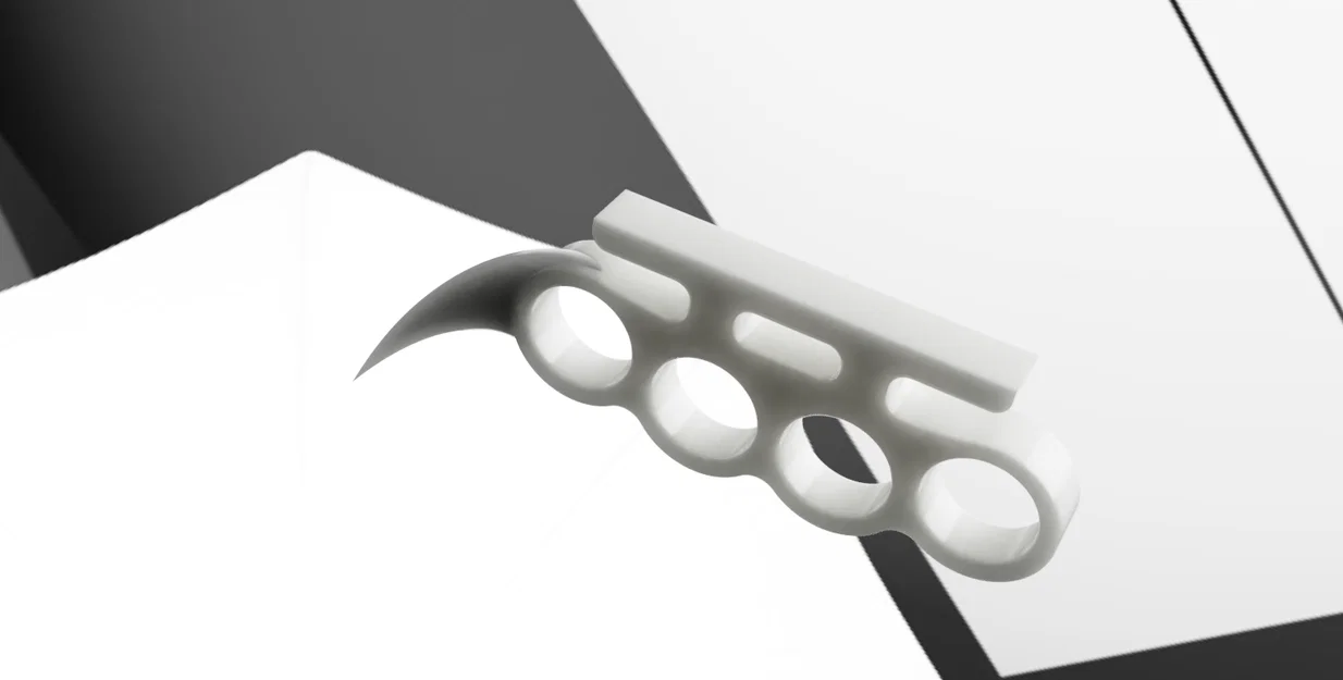 Dao rạch thùng cá tính thiết kế kiểu Brass Knuckle cho máy in 3D - Image 2