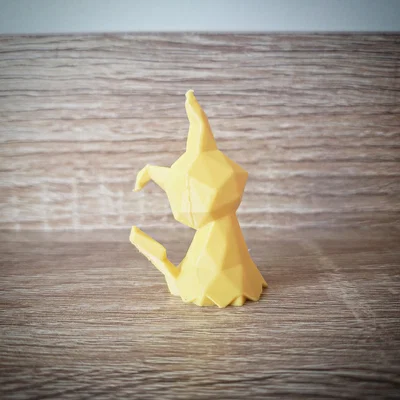 Mô hình Mimikyu Low Poly Pokémon siêu đáng yêu để in 3D