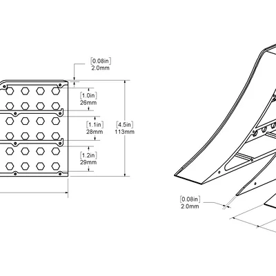 Dốc và gara cho xe Matchbox/Hot Wheels (Ramp2)