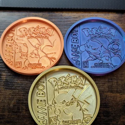 Bộ đế lót ly Pokemon Box Art - Đồ trang trí retro cho game thủ