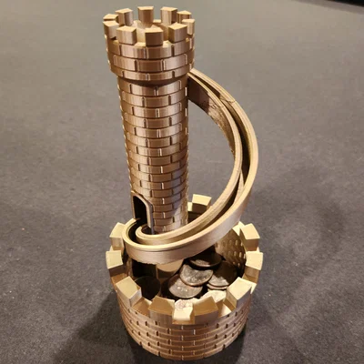 Lâu đài trượt xu cất tiền (Castle Slide Coin Storage)