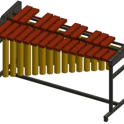 Mô hình đàn Marimba thu nhỏ 3D dùng để trưng bày