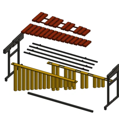 Mô hình đàn Marimba thu nhỏ 3D dùng để trưng bày