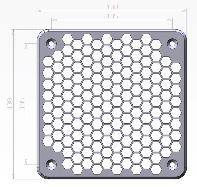 Lưới bảo vệ quạt tản nhiệt 120mm (Fan grid) thiết kế tổ ong M4 - Image 1