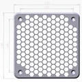 Lưới bảo vệ quạt tản nhiệt 120mm (Fan grid) thiết kế tổ ong M4 - Thumbnail 1