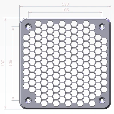 Lưới bảo vệ quạt tản nhiệt 120mm (Fan grid) thiết kế tổ ong M4