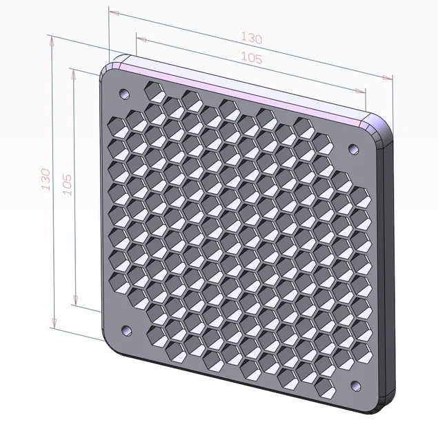 Lưới bảo vệ quạt tản nhiệt 120mm (Fan grid) thiết kế tổ ong M4 - Image 2