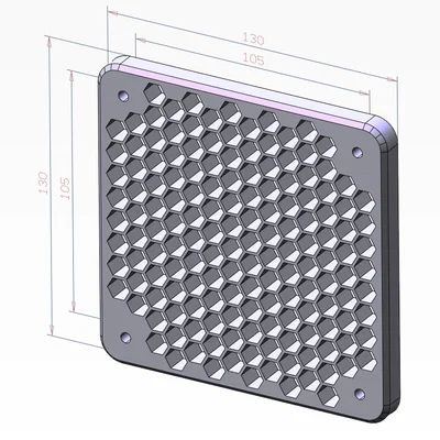 Lưới bảo vệ quạt tản nhiệt 120mm (Fan grid) thiết kế tổ ong M4