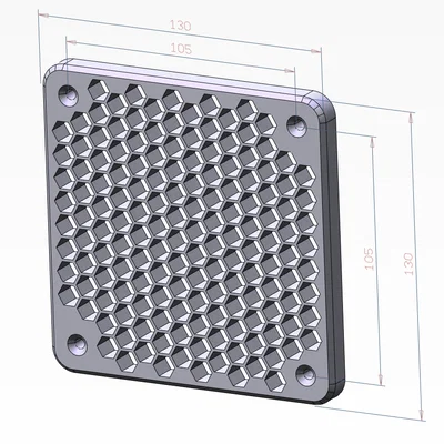 Lưới bảo vệ quạt tản nhiệt 120mm (Fan grid) thiết kế tổ ong M4