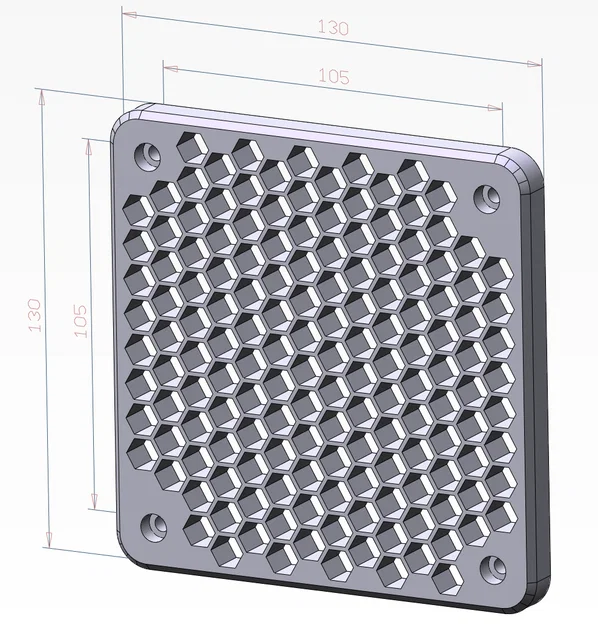Lưới bảo vệ quạt tản nhiệt 120mm (Fan grid) thiết kế tổ ong M4 - Image 4
