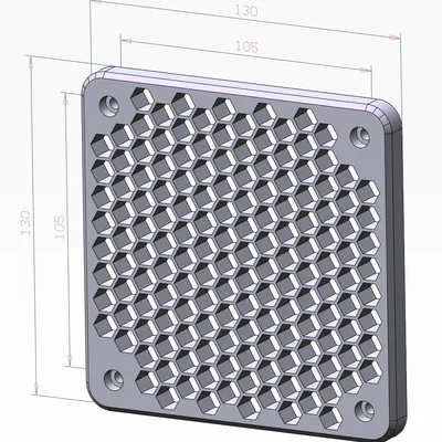 Lưới bảo vệ quạt tản nhiệt 120mm (Fan grid) thiết kế tổ ong M4