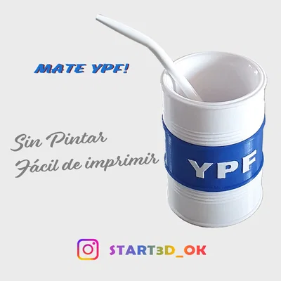 Mô hình ly uống trà Mate Barril YPF - Thiết kế in 3D độc đáo