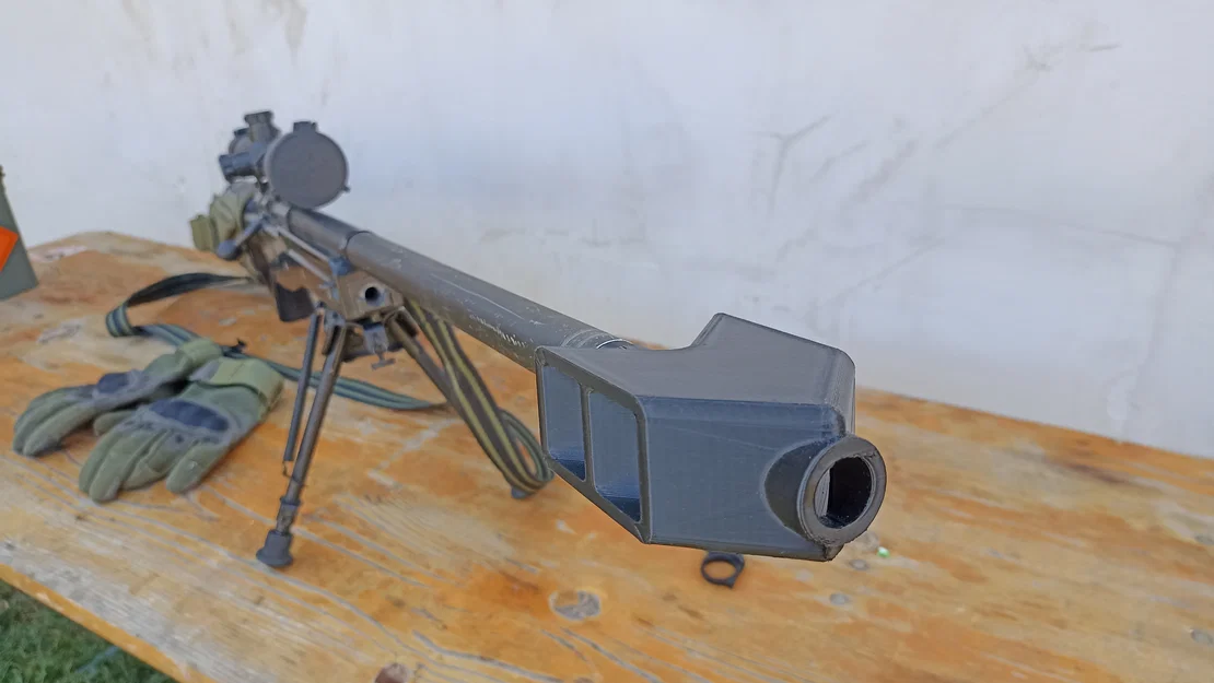 Ốp đầu nòng Airsoft phong cách Barrett Cal.50 cho WELL MB01 - Image 1