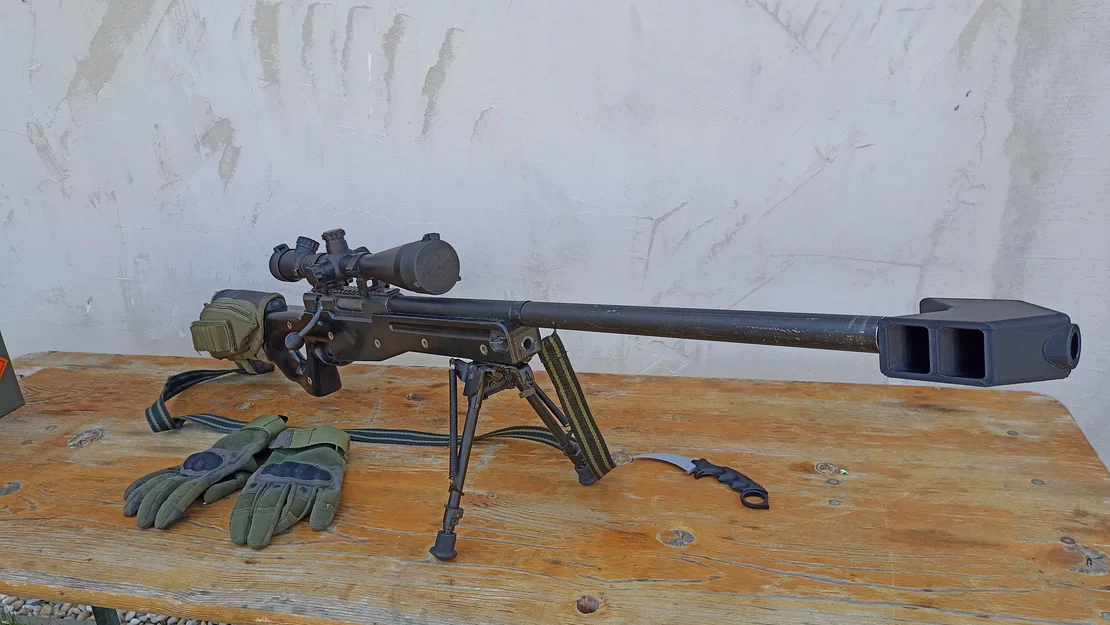 Ốp đầu nòng Airsoft phong cách Barrett Cal.50 cho WELL MB01 - Image 5