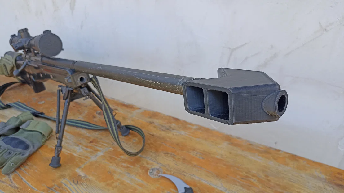 Ốp đầu nòng Airsoft phong cách Barrett Cal.50 cho WELL MB01 - Image 12
