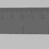 Thước kẻ học sinh tích hợp đơn vị Inch và Milimet (In 3D)