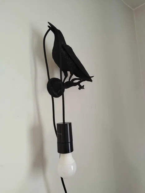 Đèn quạ kèm nhánh cây gắn tường - Image 1