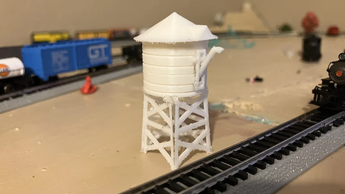 Mô hình Tháp Nước tỉ lệ N (N Scale Water Tower Model) - Image 1