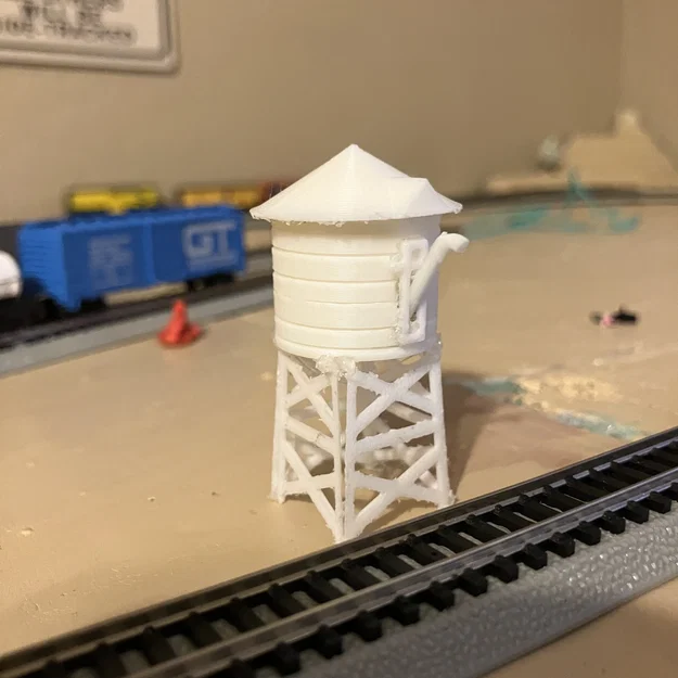 Mô hình Tháp Nước tỉ lệ N (N Scale Water Tower Model) - Image 2