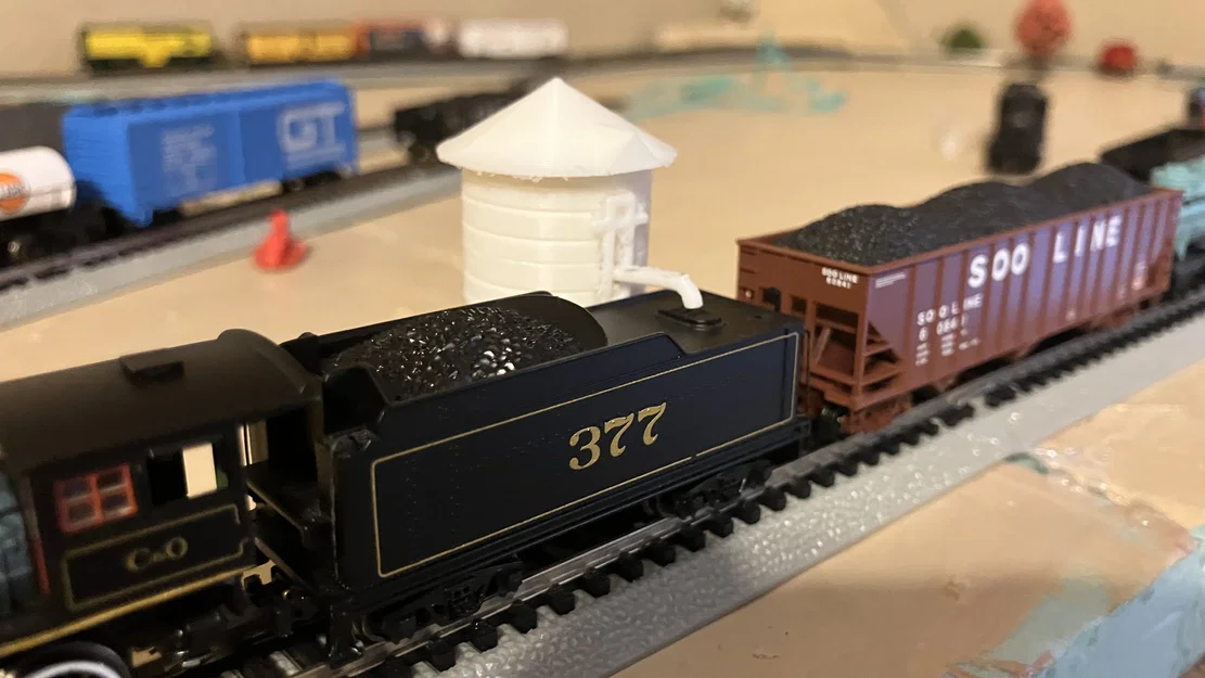 Mô hình Tháp Nước tỉ lệ N (N Scale Water Tower Model) - Image 3