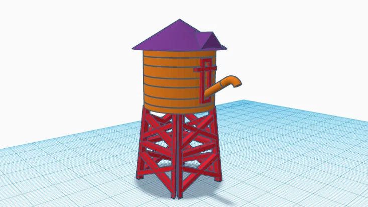 Mô hình Tháp Nước tỉ lệ N (N Scale Water Tower Model) - Image 4