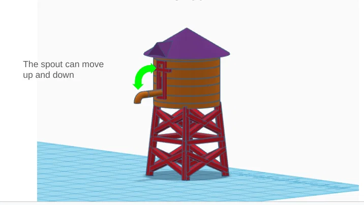 Mô hình Tháp Nước tỉ lệ N (N Scale Water Tower Model) - Image 5