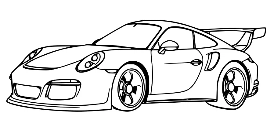 Wallart Porsche 911 GT3 – Tranh treo tường 2 màu - Image 1