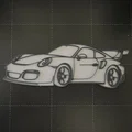 Wallart Porsche 911 GT3 – Tranh treo tường 2 màu - Thumbnail 2