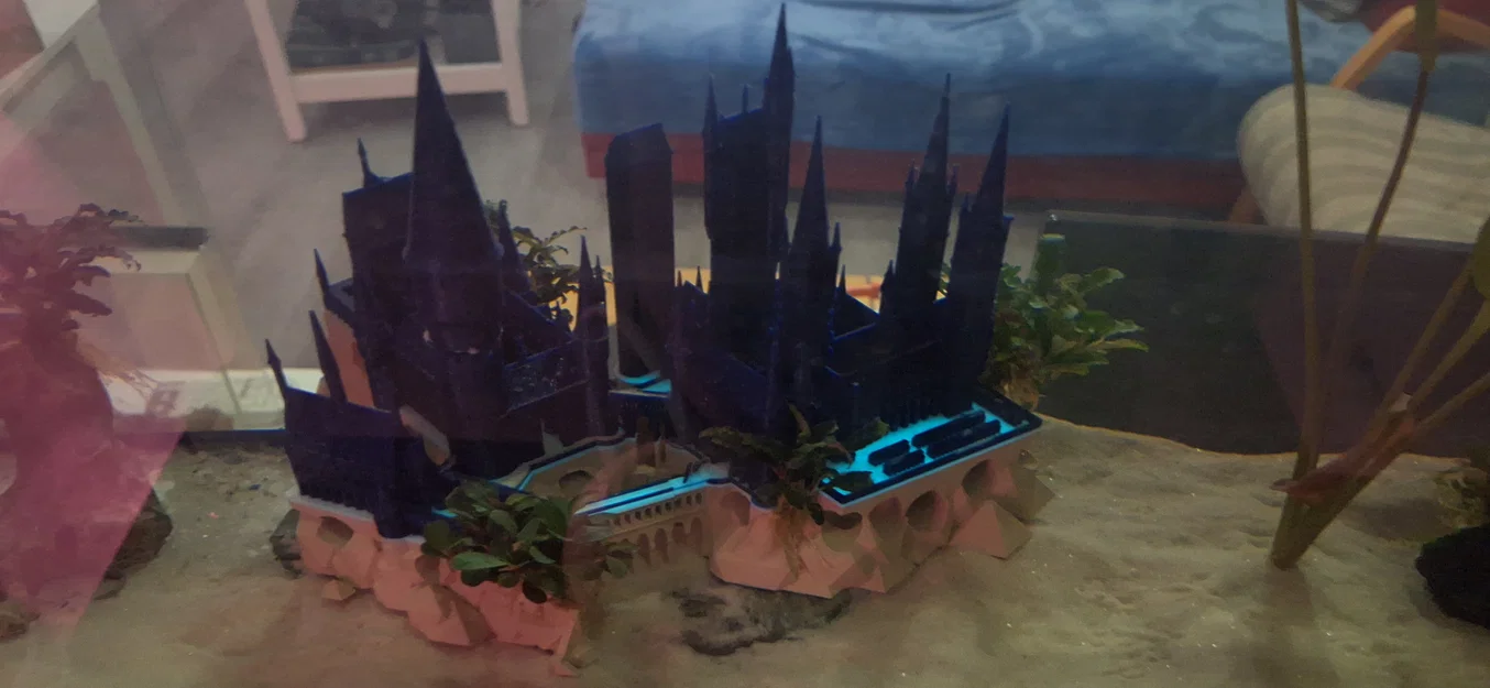 Mô hình lâu đài Hogwarts 3D trang trí bể cá cực đẹp và độc đáo - Image 1
