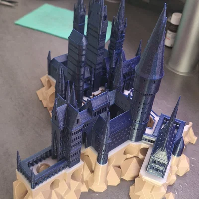 Mô hình lâu đài Hogwarts 3D trang trí bể cá cực đẹp và độc đáo