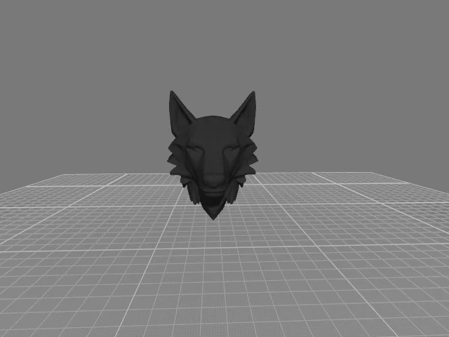 Mô hình đầu sói 3D (Wolf Head) cho trang trí và sa bàn - Image 1