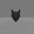 Mô hình đầu sói 3D (Wolf Head) cho trang trí và sa bàn - Thumbnail 1
