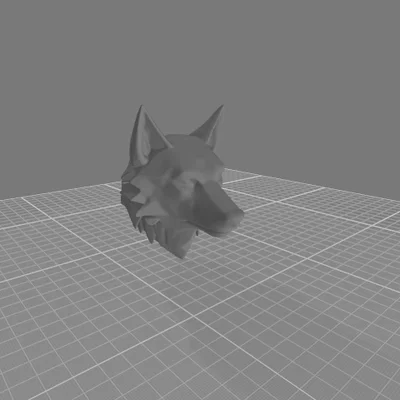 Mô hình đầu sói 3D (Wolf Head) cho trang trí và sa bàn