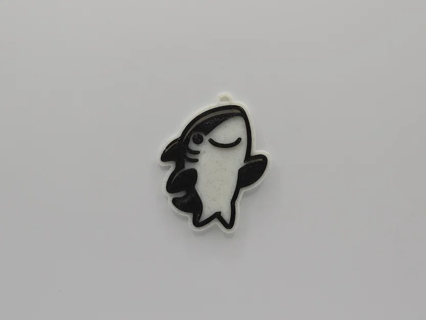 Móc khóa cá mập hạnh phúc đáng yêu - File in 3D miễn phí - Image 1